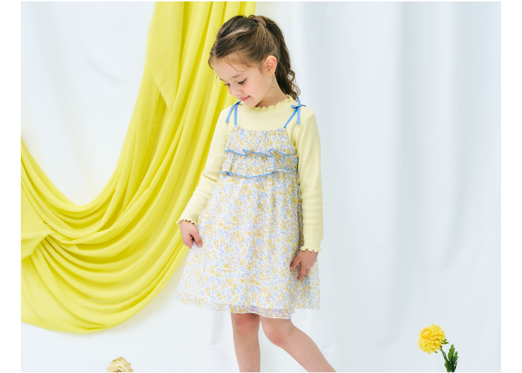 イエロー 2026 apres les cours(アプレ レ クール)の女の子 春コレクション