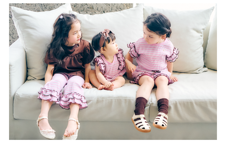 ワッフル 2026 apres les cours カジュアルコレクション 女の子 ベビー 夏のトレンド