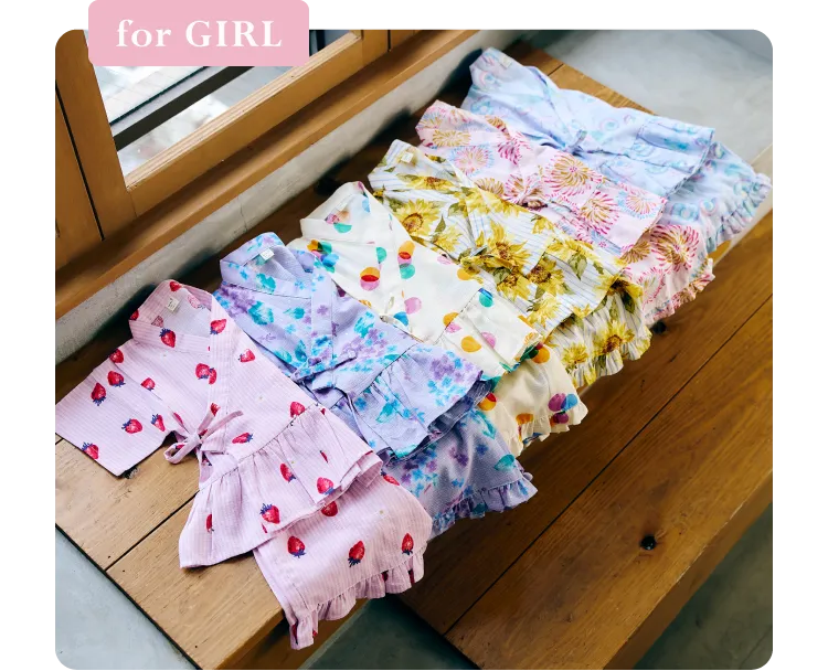 アプレのはんなりGIRLSペプラム甚平：￥3,740 (税込)