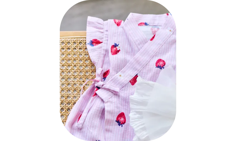 アプレのはんなりBABY甚平ロンパス（帯セット）：￥4,180 (税込)