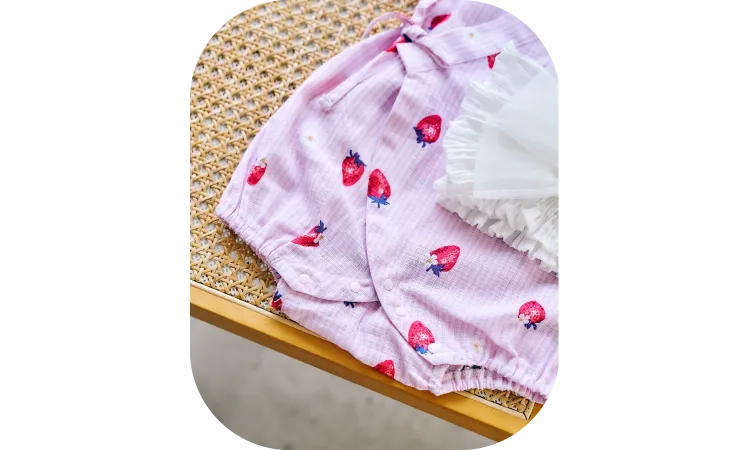 アプレのはんなりBABY甚平ロンパス（帯セット）：￥4,180 (税込)