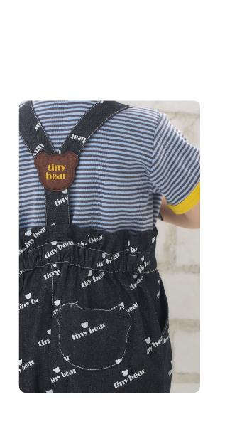 apres les cours tiny bear カジュアル×マリン tiny bear サスペンダー付きティアードスカート tiny bear サスペンダー付きパンツ