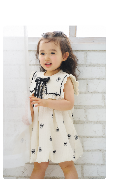 apres les cours tiny bear カジュアル×マリン tiny bear 2WAYワンピース