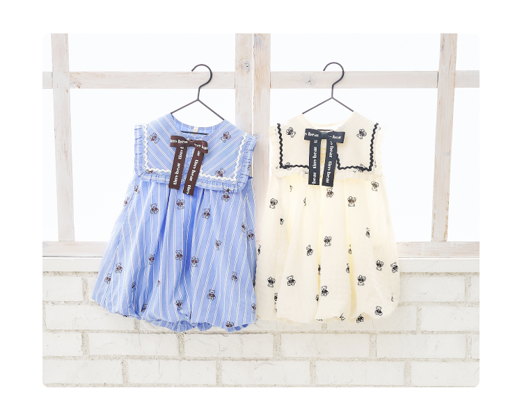 apres les cours tiny bear カジュアル×マリン tiny bear 2WAYワンピース