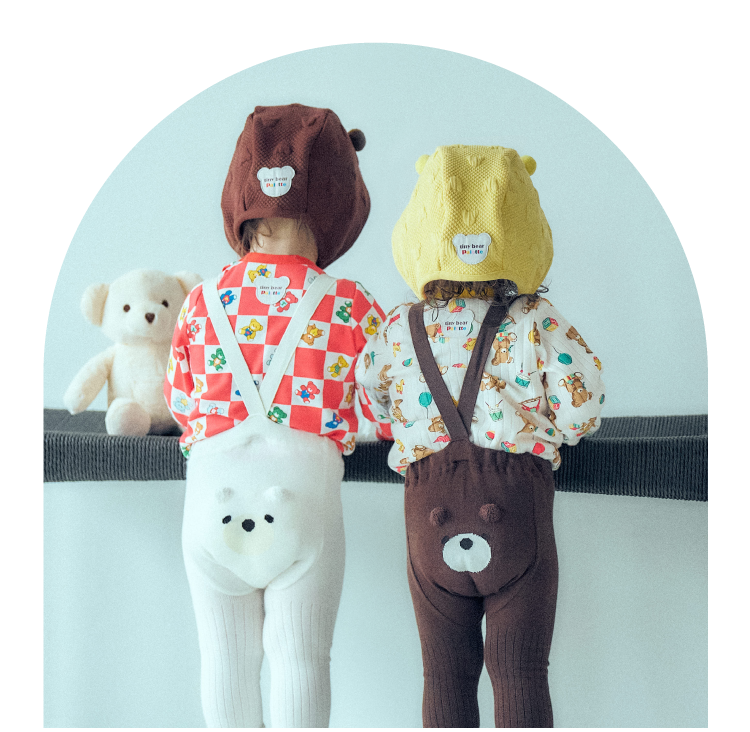 apres les cours tiny bear Palette アプレレクール　ベビー　タイニーベア パレット　カラフルでおしゃれなベビー服