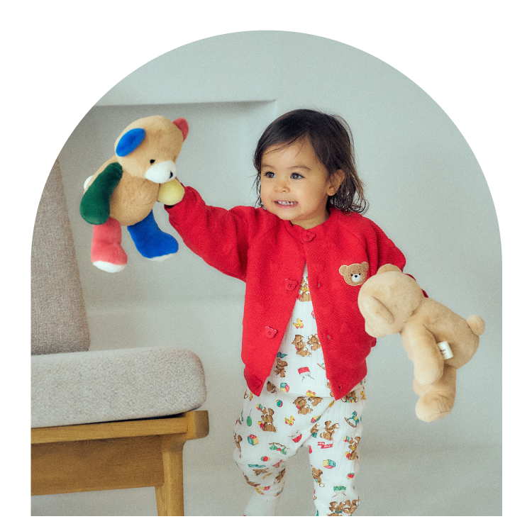 apres les cours tiny bear Palette アプレレクール　ベビー　タイニーベア パレット　カラフルでおしゃれなベビー服