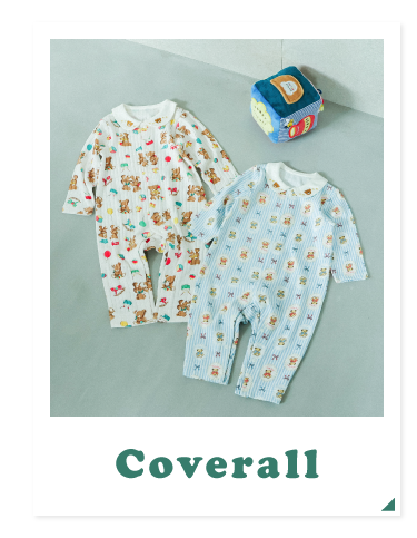 カバーオール　ロンパース　apres les cours tiny bear Palette アプレレクール　ベビー　タイニーベア パレット　カラフルでおしゃれなベビー服