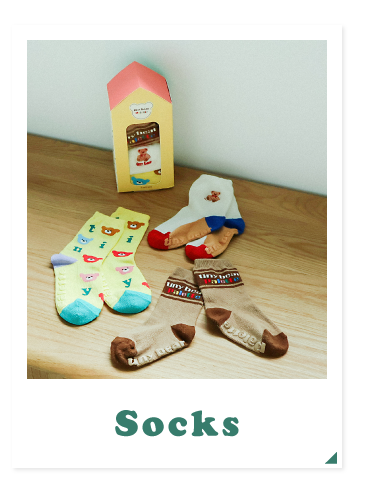 靴下　箱付き　apres les cours tiny bear Palette アプレレクール　ベビー　タイニーベア パレット　カラフルでおしゃれなベビー服