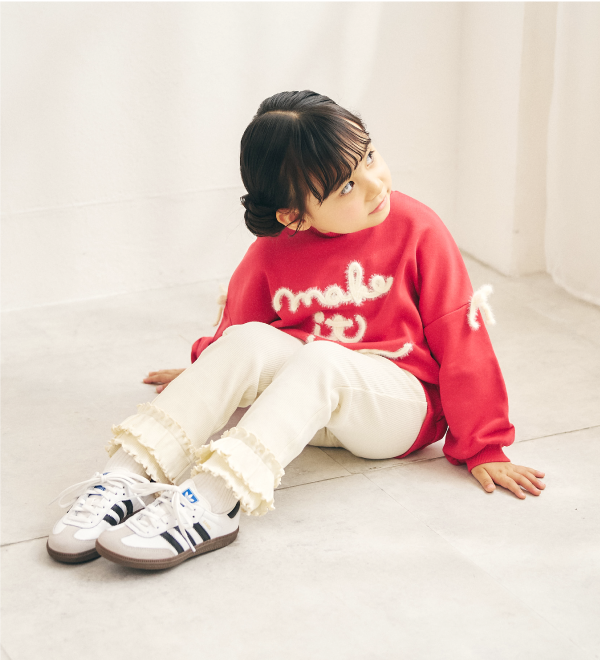 2026 apres les cours アプレ レ クール フレアパンツ レギンス パンツ ストレッチ ウエストゴム リブパンツ フリル ボトムス 子供服 ベビー服 キッズ 女の子　男の子　ベビー