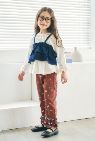 2026 apres les cours デニム ビスチェ キャミソール トップス 子供服 ベビー服 キッズ 女の子 ベビー