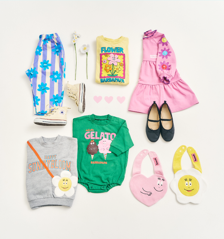 2026 apres les cours アプレ レ クール バーバパパ ユニセックス barbapapa ワンピース トップス スウェット ボトムス トレーナー ボディスーツ スタイ 子供服 ベビー服 キッズ 女の子 男の子 ベビー