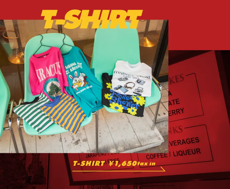 T-SHIRT　￥1,650taxin
