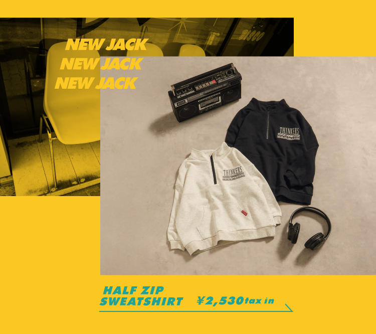 HALF ZIP SWEATSHIRT ￥2,530taxin