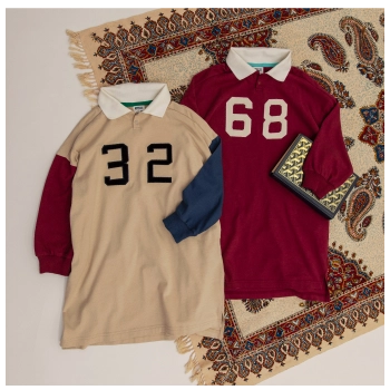 ナンバリングポロシャツワンピース￥3,190taxin