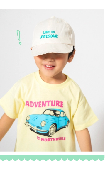 ポップなキャップで気分もアガる