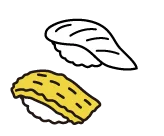 イカとたまごのお寿司