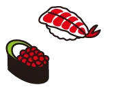 エビとイクラのお寿司