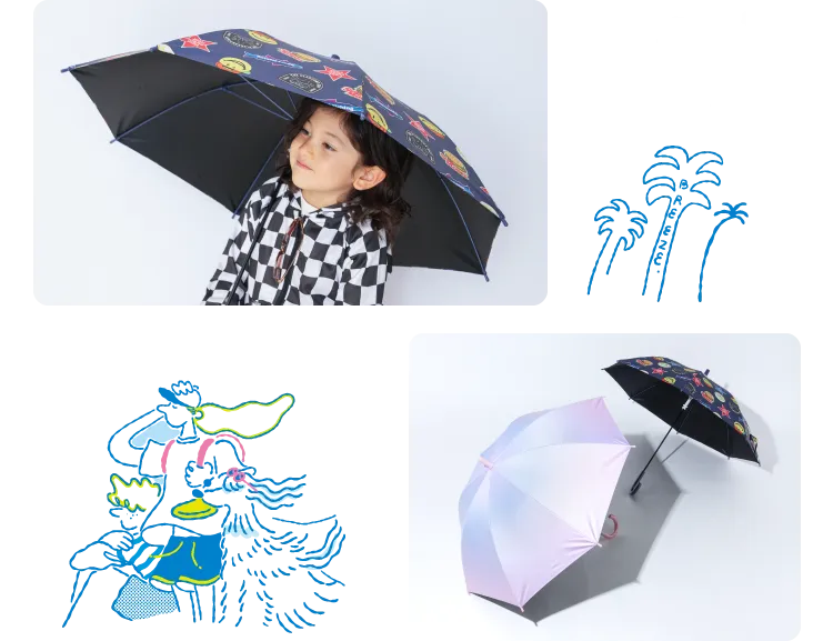 晴雨兼用傘8色展開