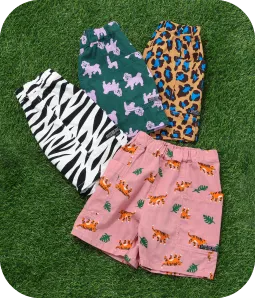 アニマル総柄サイドポケットパンツ 4色展開