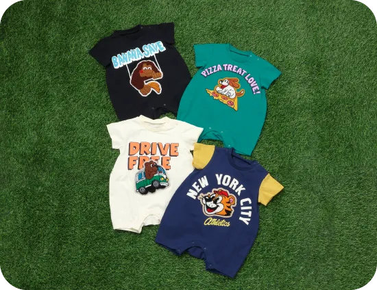 アニマルサガラワッペンロンパス 4色展開