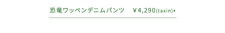 恐竜ワッペンデニムパンツ 4,290(税込)