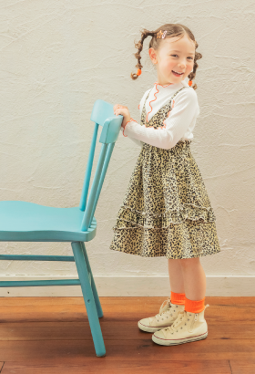 レオパード柄のコーデの女の子スタイリング1
