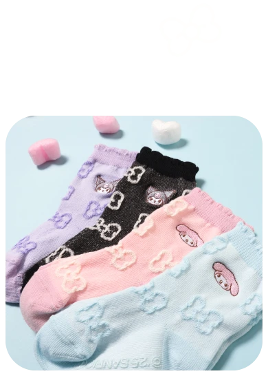 かわいいマイメロディ＆クロミのキッズソックス