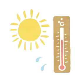 急に気温が上がる暑い日