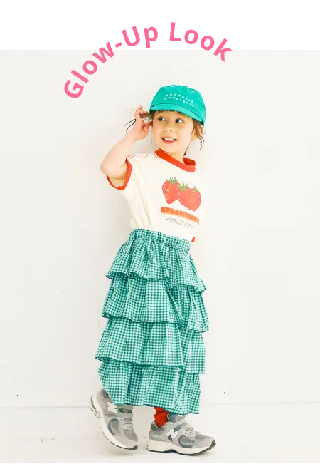 p.premier ピードットプルミエの子供服 Glow-Up Look
