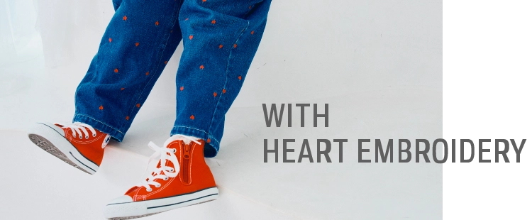 WITH HEART EMBROIDERY