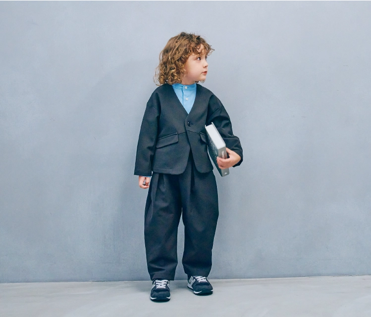 p.premier ピードットプルミエのブラックのフォーマルスタイル　セットアップ