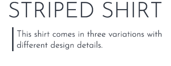 This shirt comes in three variations with different design details.