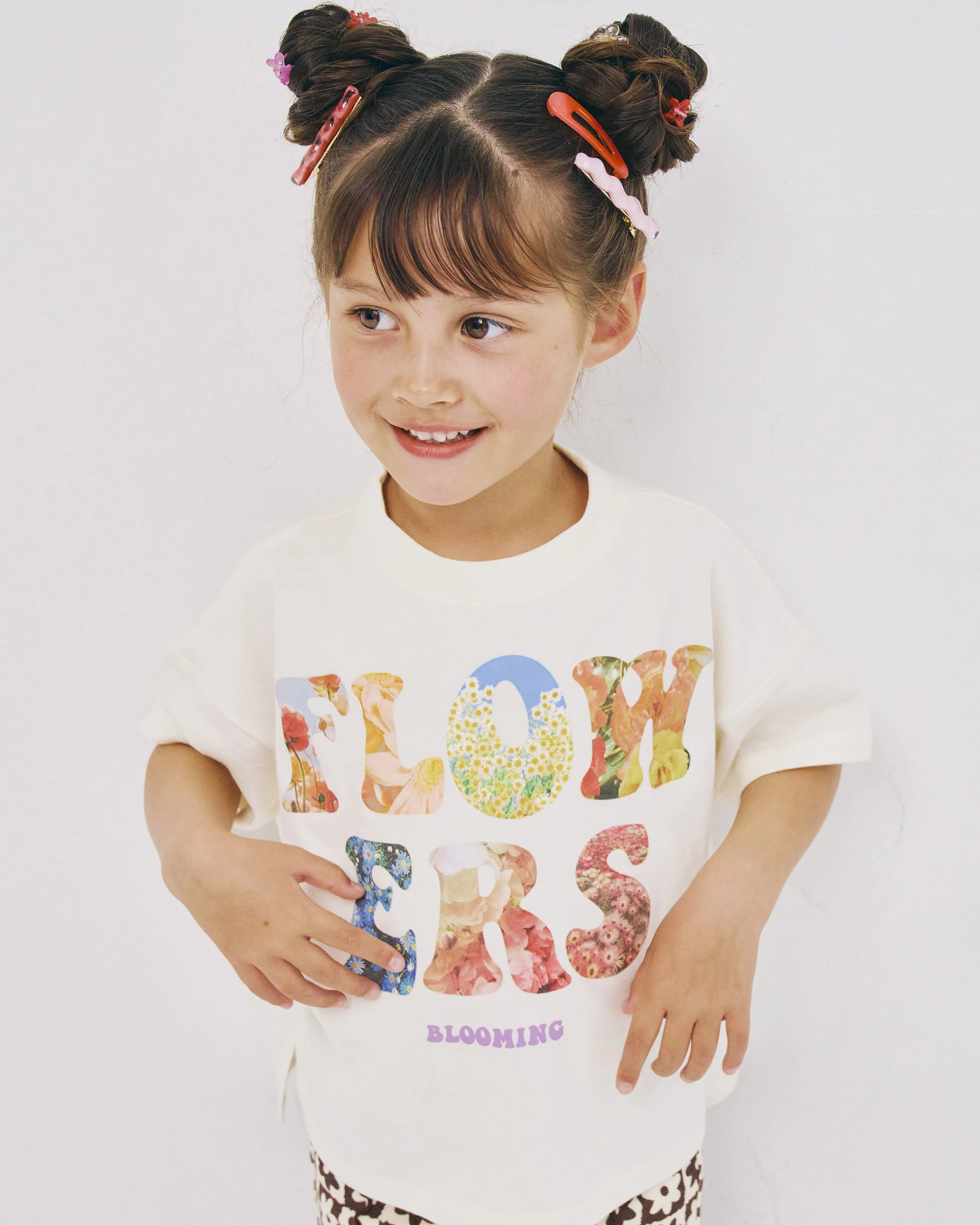 FLOWERSフォトプリントTシャツ