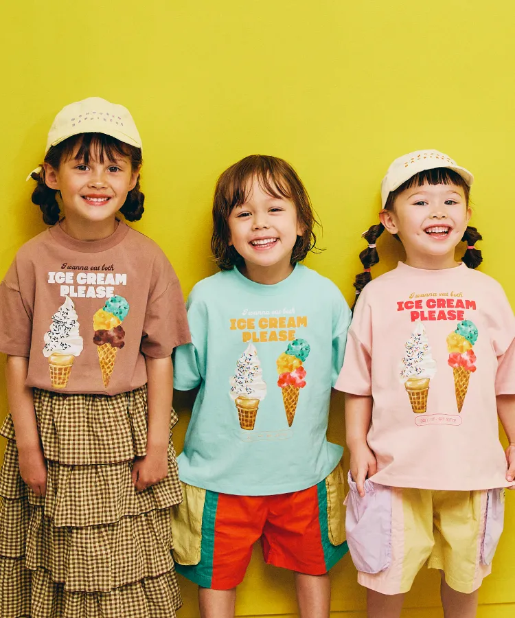 どっちもちょーだいアイスグラフィックTシャツ